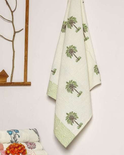 Buta Print Waffle Cotton Towel (TWL20)
